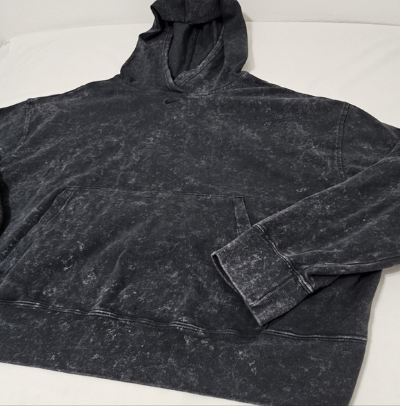 Nike Washed Black Vintage Style Pullover Hoodie Size Large - Picture 3 of 8